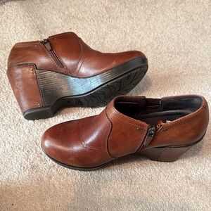 Dansko Brown Leather Wedge Shoes